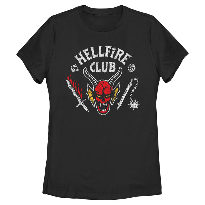 fifth sun Women's Stranger Things Hellfire Club Costume T-Shirt