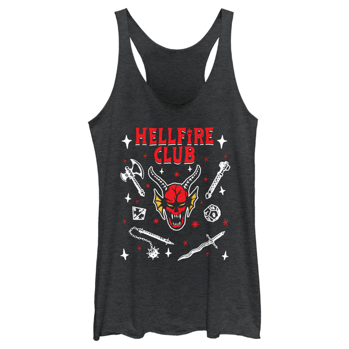 fifth sun Women's Stranger Things Hellfire Club Icon Racerback Tank Top