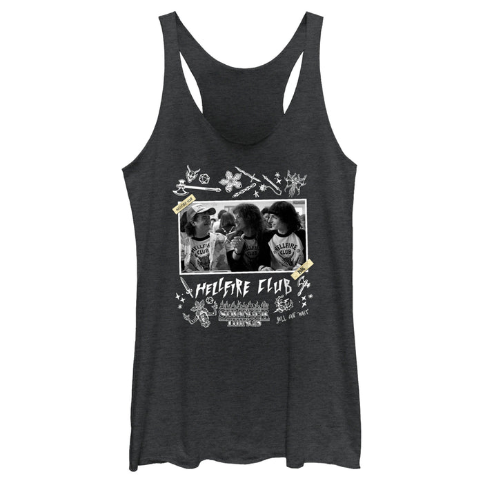 fifth sun Women's Stranger Things Hellfire Club Members Racerback Tank Top