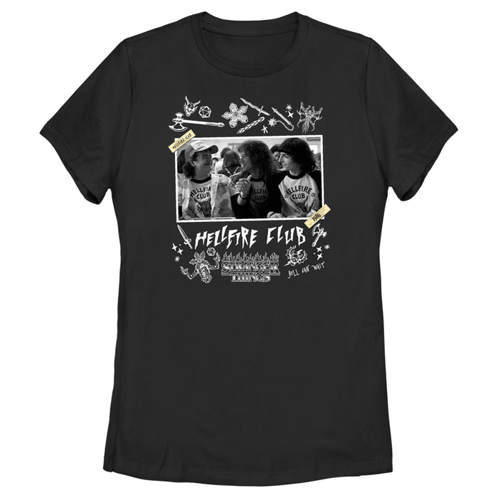 fifth sun Women's Stranger Things Hellfire Club Members T-Shirt