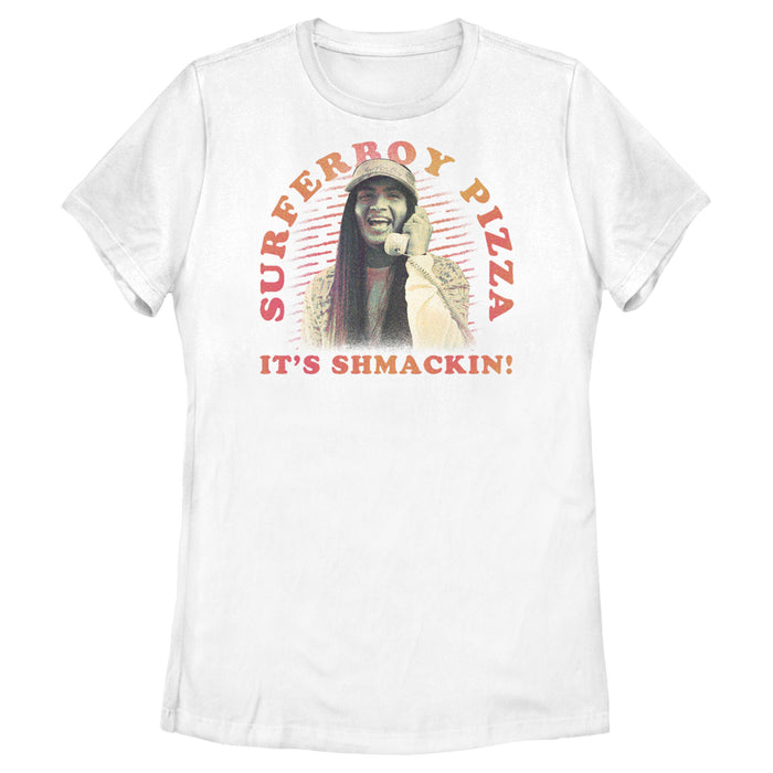 fifth sun Women's Stranger Things It's Shmackin Superboy Pizza T-Shirt