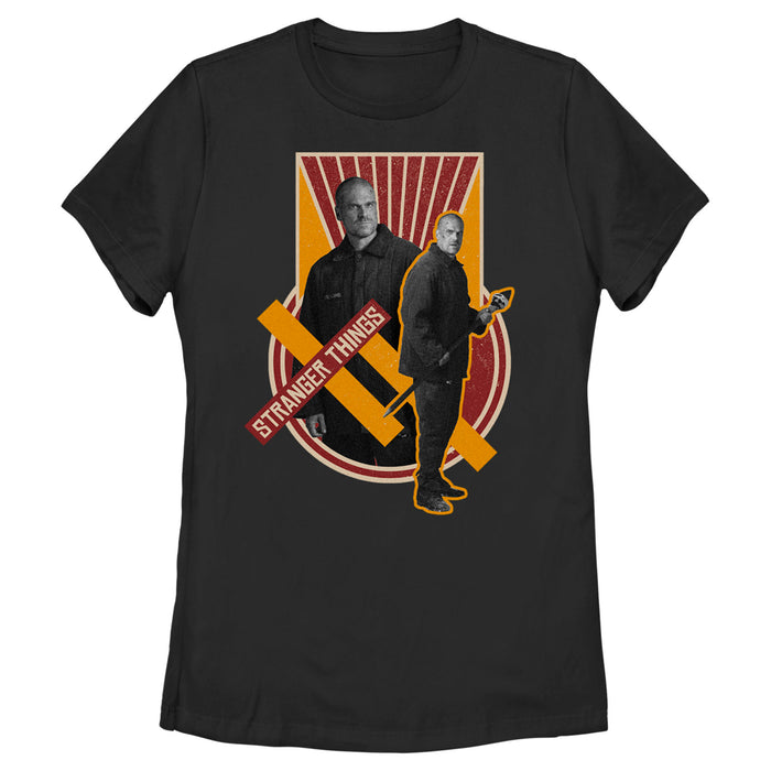 fifth sun Women's Stranger Things Jim Hopper Portrait T-Shirt