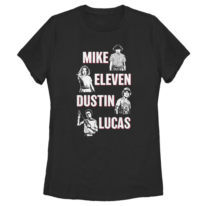 fifth sun Women's Stranger Things Mike Eleven Dustin Lucas T-Shirt