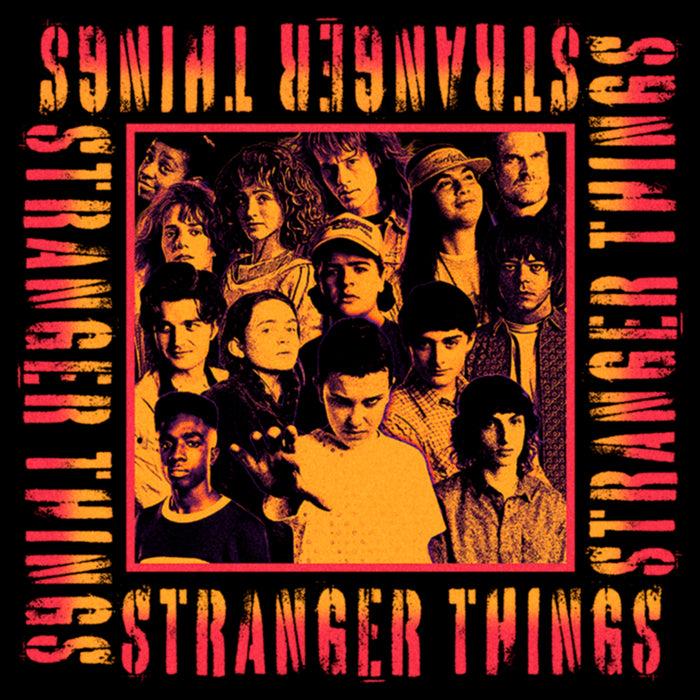 Fifth Sun Women's Stranger Things Orange Group Shot Boxed Up T-Shirt