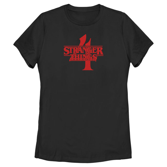 fifth sun Women's Stranger Things Red Logo 4 T-Shirt