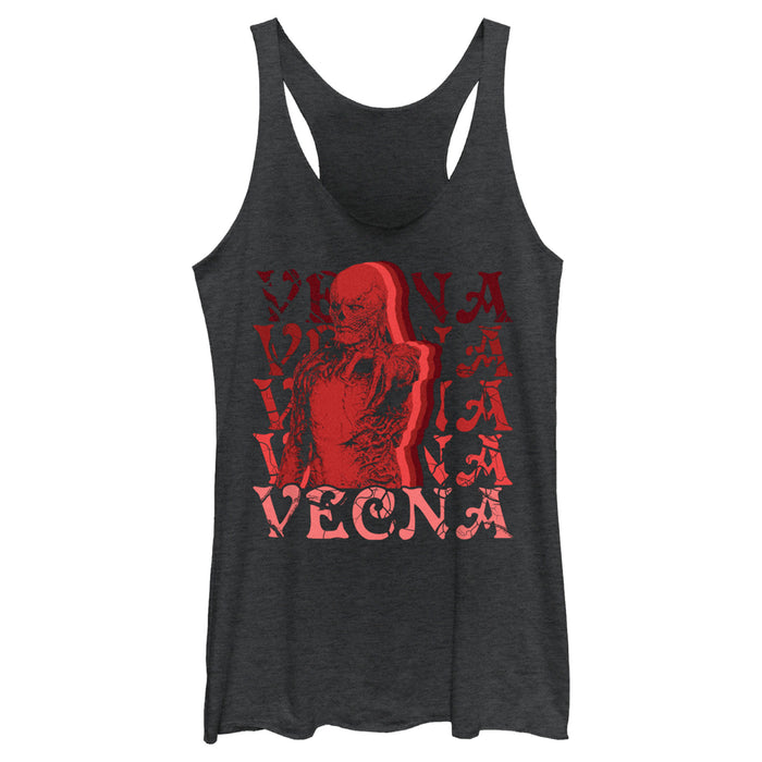 fifth sun Women's Stranger Things Red Vecna Stacked Racerback Tank Top