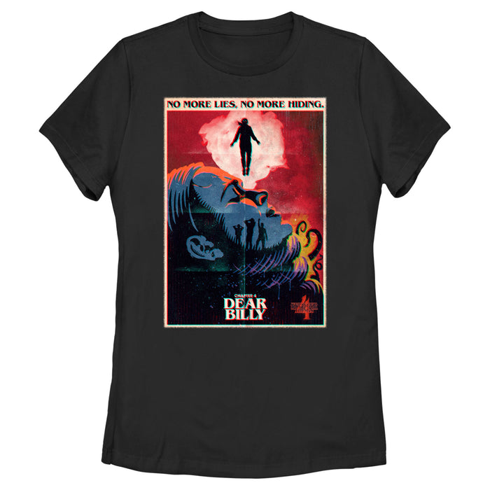 fifth sun Women's Stranger Things Retro Dear Billy Poster T-Shirt