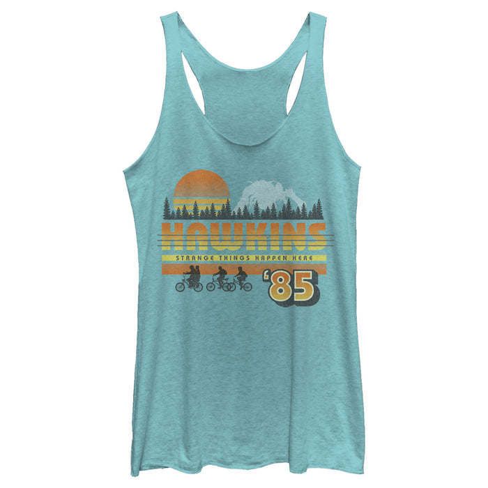 fifth sun Women's Stranger Things Retro Hawkins Bikers Racerback Tank Top