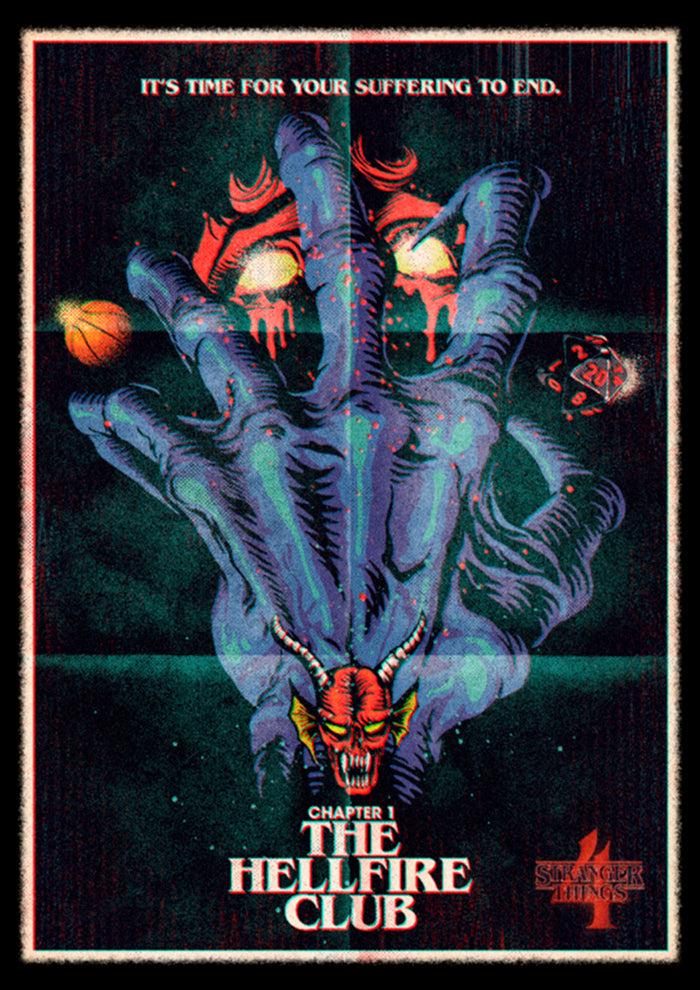 Fifth Sun Women's Stranger Things Retro Hellfire Club Poster T-Shirt
