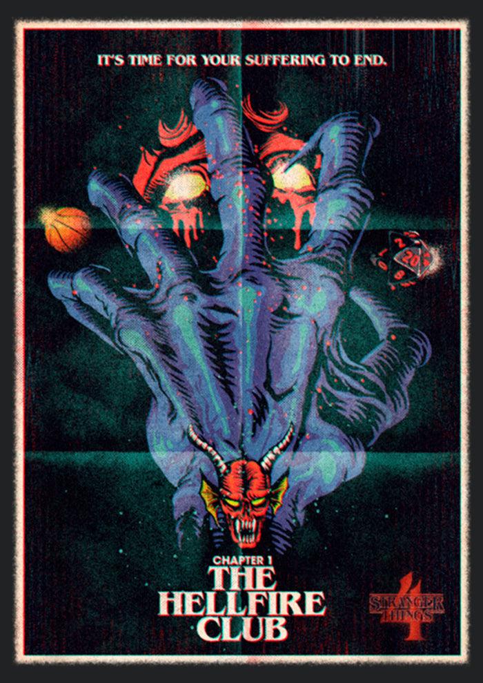 Fifth Sun Women's Stranger Things Retro Hellfire Club Poster Racerback Tank Top