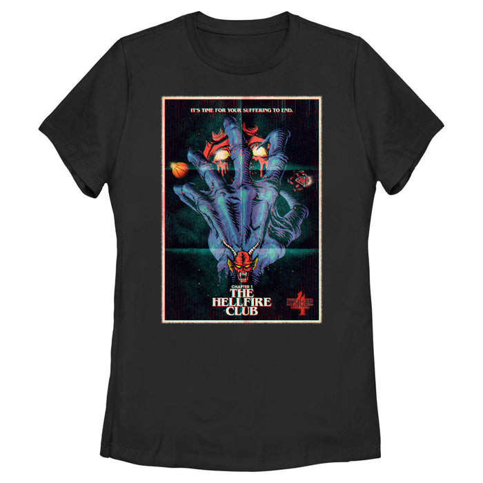 fifth sun Women's Stranger Things Retro Hellfire Club Poster T-Shirt