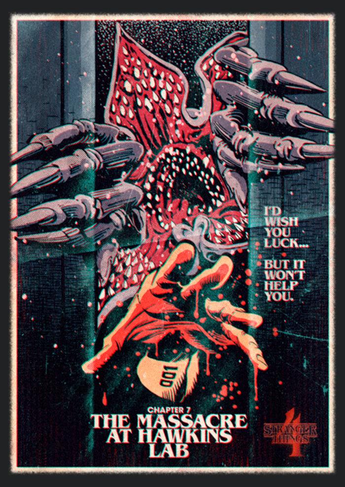 Fifth Sun Women's Stranger Things Retro Massacre At Hawkins Lab Racerback Tank Top