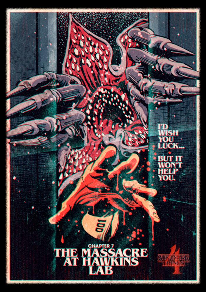 Fifth Sun Women's Stranger Things Retro Massacre At Hawkins Lab T-Shirt