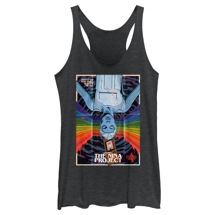 fifth sun Women's Stranger Things Retro Nina Project Poster Racerback Tank Top