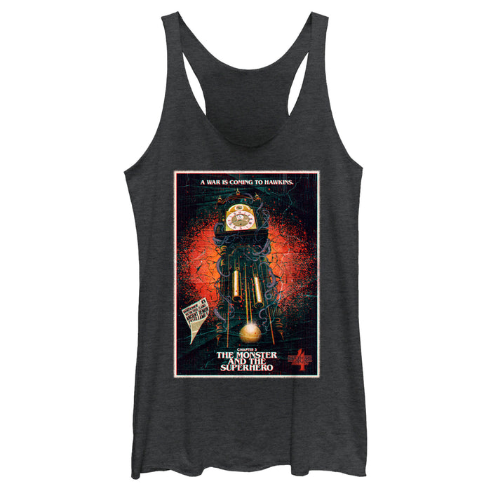 fifth sun Women's Stranger Things Retro The Monster and The Superhero Poster Racerback Tank Top
