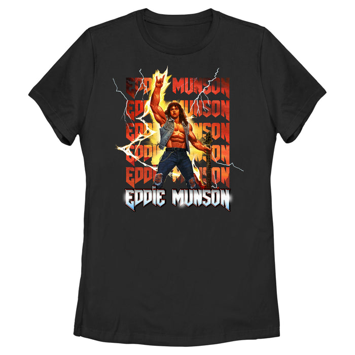 fifth sun Women's Stranger Things Rockstar Eddie Munson T-Shirt