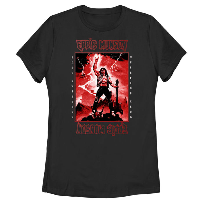 fifth sun Women's Stranger Things Rockstar From Hellfire Club Eddie Munson T-Shirt