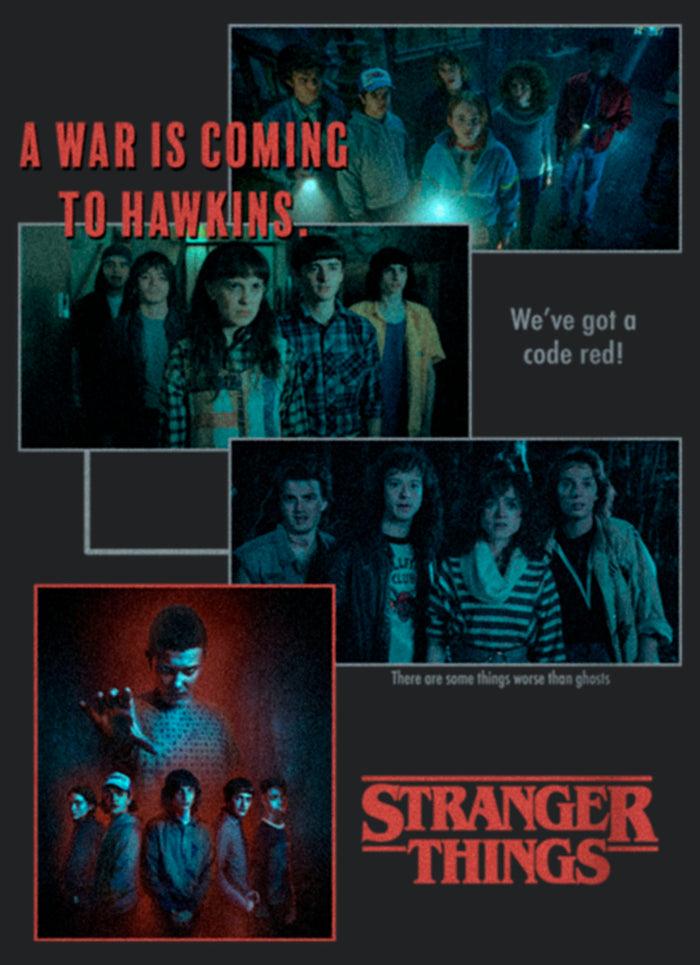 Fifth Sun Women's Stranger Things Scenes Collage War Is Coming To Hawkins Racerback Tank Top