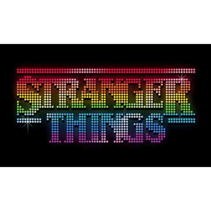 Fifth Sun Women's Stranger Things Sparkling Rainbow Logo T-Shirt