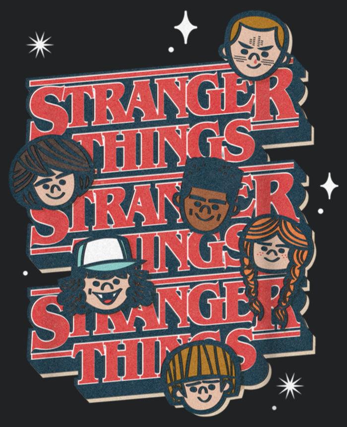 Fifth Sun Women's Stranger Things The Gang Cartoon Logo Racerback Tank Top