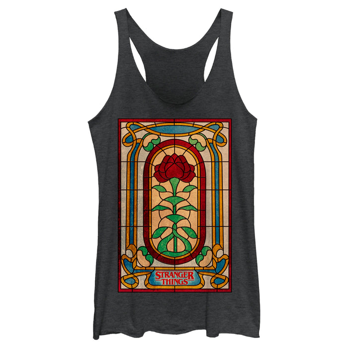 fifth sun Women's Stranger Things The Rose of Life Racerback Tank Top