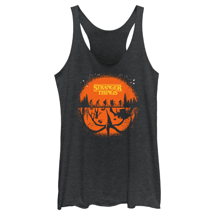 fifth sun Women's Stranger Things Two Planes Collide Racerback Tank Top