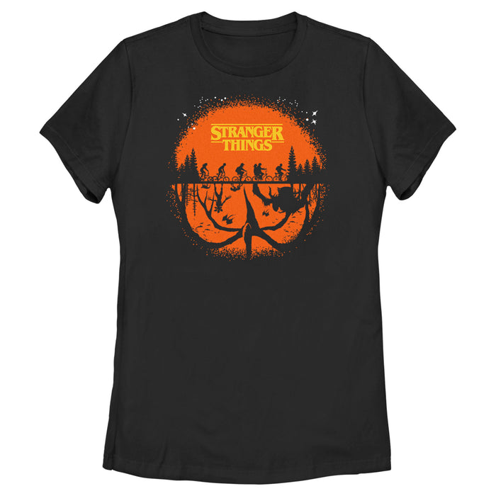 fifth sun Women's Stranger Things Two Planes Collide T-Shirt
