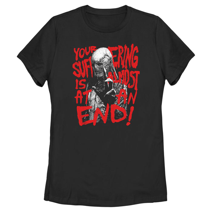 fifth sun Women's Stranger Things Vecna Suffering Almost At An End T-Shirt