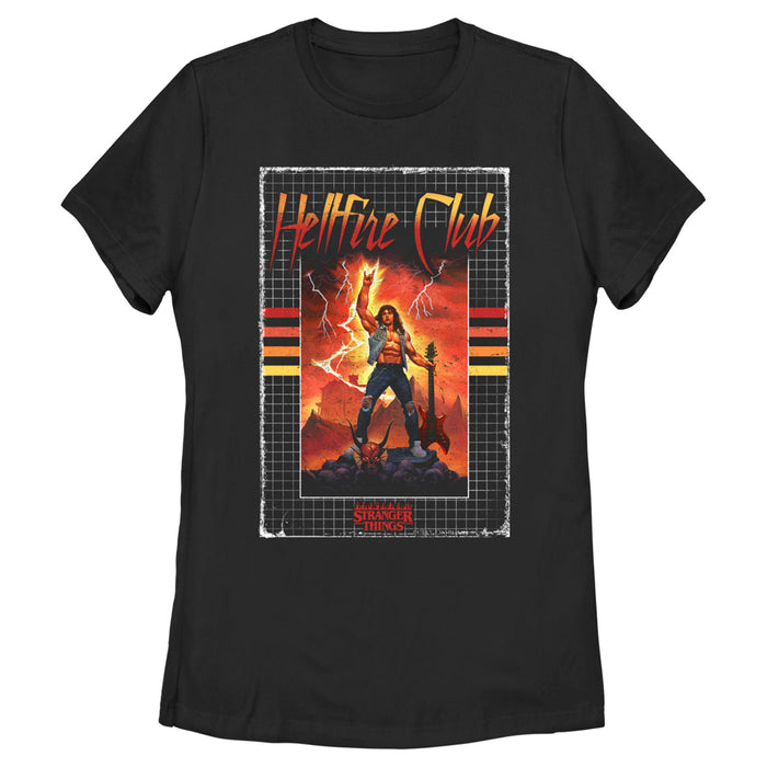 fifth sun Women's Stranger Things VHS Rockstar Eddie Munson T-Shirt