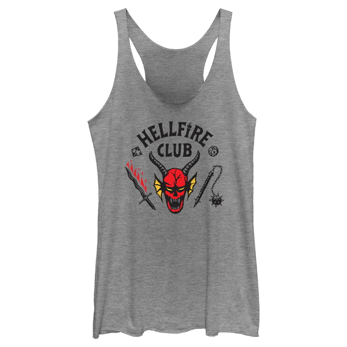 Fifth Sun Women's Stranger Things Welcome To The Hellfire Club Racerback Tank Top