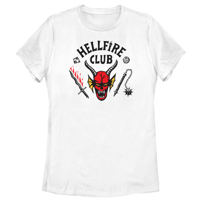 fifth sun Women's Stranger Things Welcome to the Hellfire Club T-Shirt