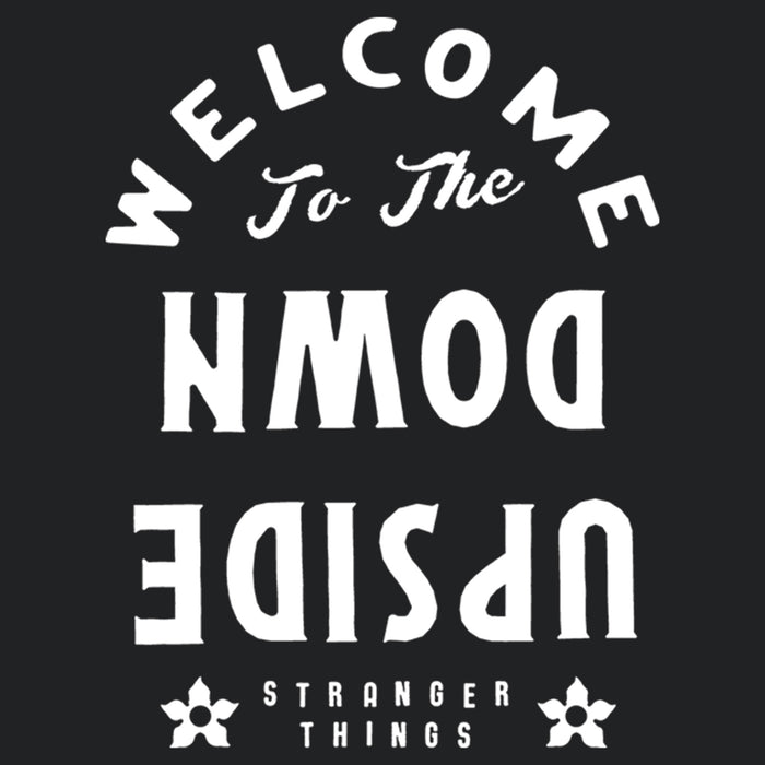 Fifth Sun Women's Stranger Things Welcome To The Upside Down Greeting Racerback Tank Top