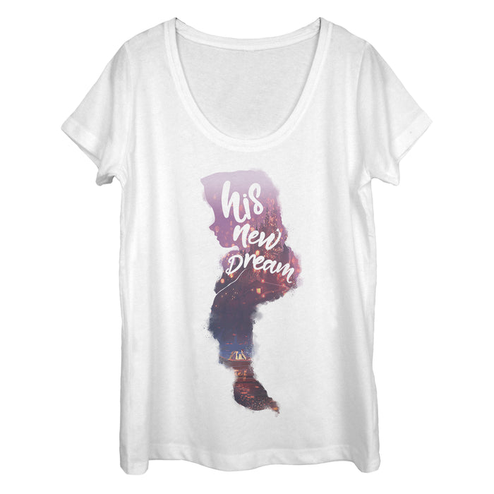 fifth sun Women's Tangled Valentine Rapunzel Dream Scoop Neck