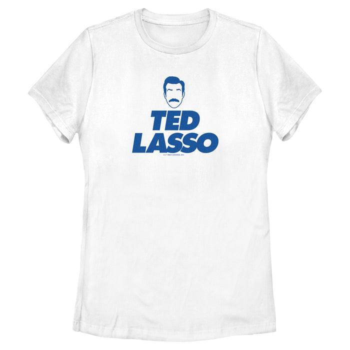 fifth sun Women's Ted Lasso Silhouette Outline Face Logo T-Shirt