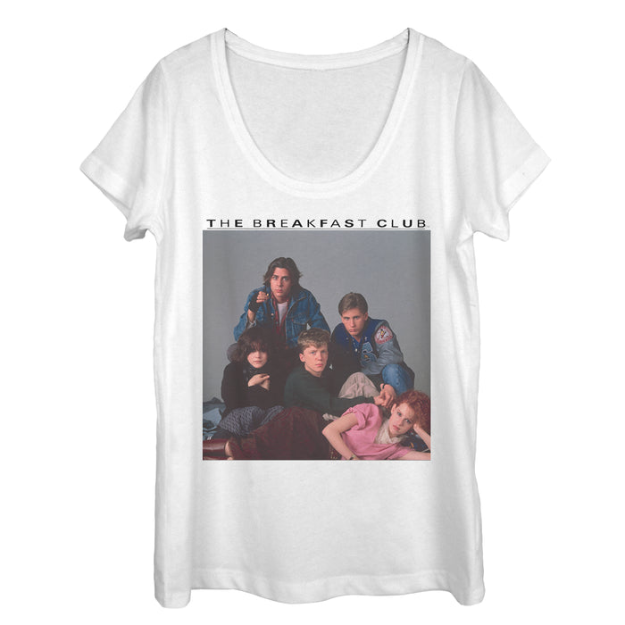 fifth sun Women's The Breakfast Club Detention Group Pose Scoop Neck
