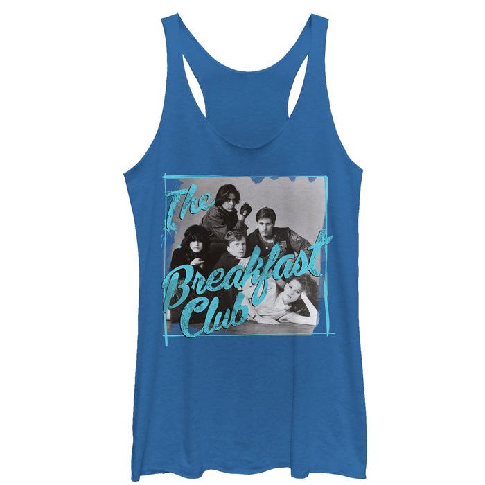 fifth sun Women's The Breakfast Club Grayscale Character Pose Racerback Tank Top