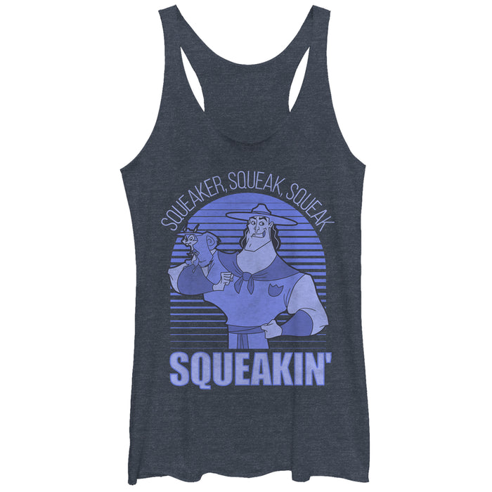 fifth sun Women's The Emperor's New Groove Kronk Squirrel Squeak Racerback Tank Top
