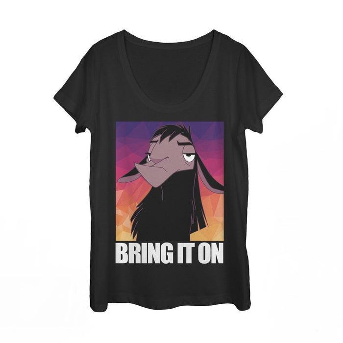 fifth sun Women's The Emperor's New Groove Kuzco Bring It On Scoop Neck