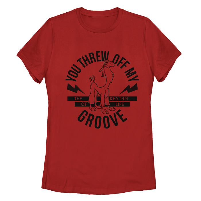 fifth sun Women's The Emperor's New Groove Kuzco Threw Off Groove T-Shirt