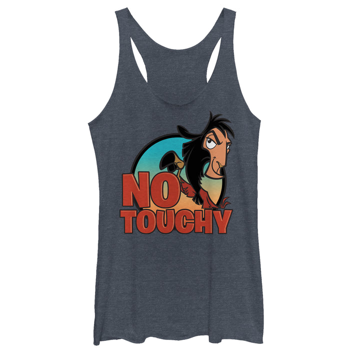 fifth sun Women's The Emperor's New Groove No Touchy Point Racerback Tank Top