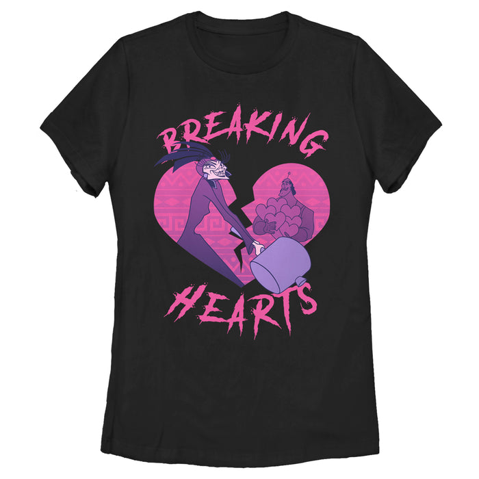 fifth sun Women's The Emperor's New Groove Yzma Breaking Hearts T-Shirt