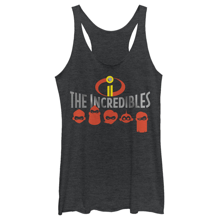 fifth sun Women's The Incredibles 2 Masked Family Racerback Tank Top