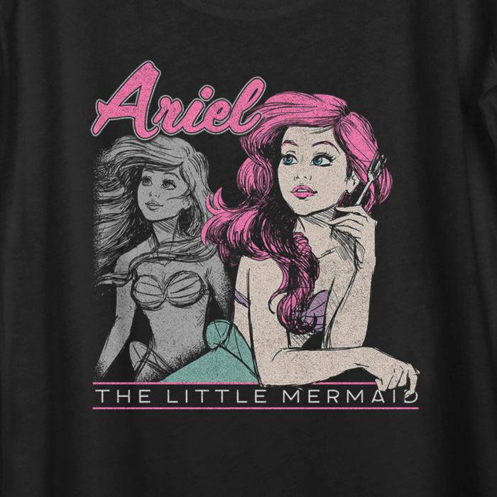 Fifth Sun Women's The Little Mermaid 90s Ariel Poster Scoop Neck