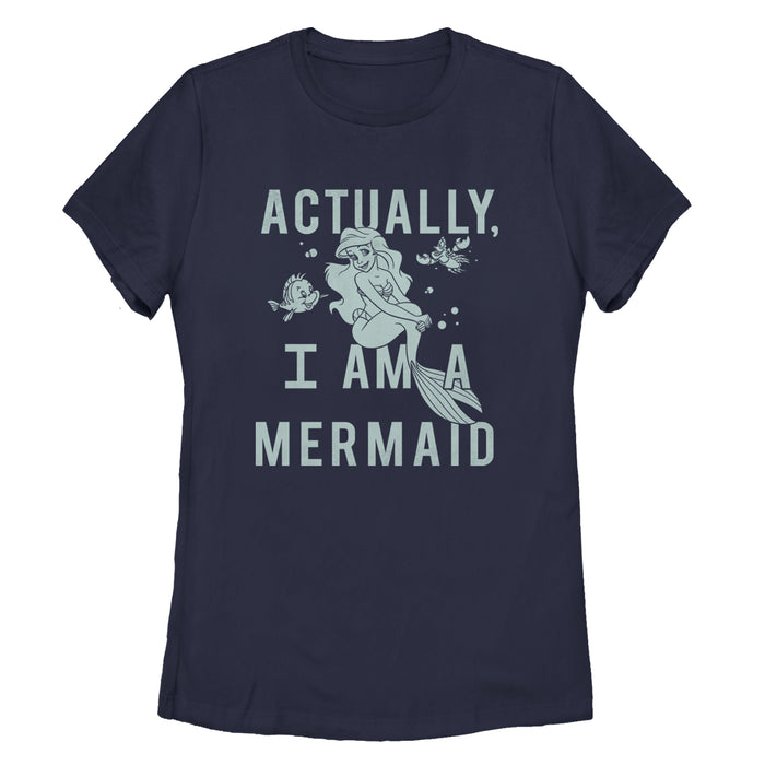 fifth sun Women's The Little Mermaid Ariel Actually Mermaid T-Shirt