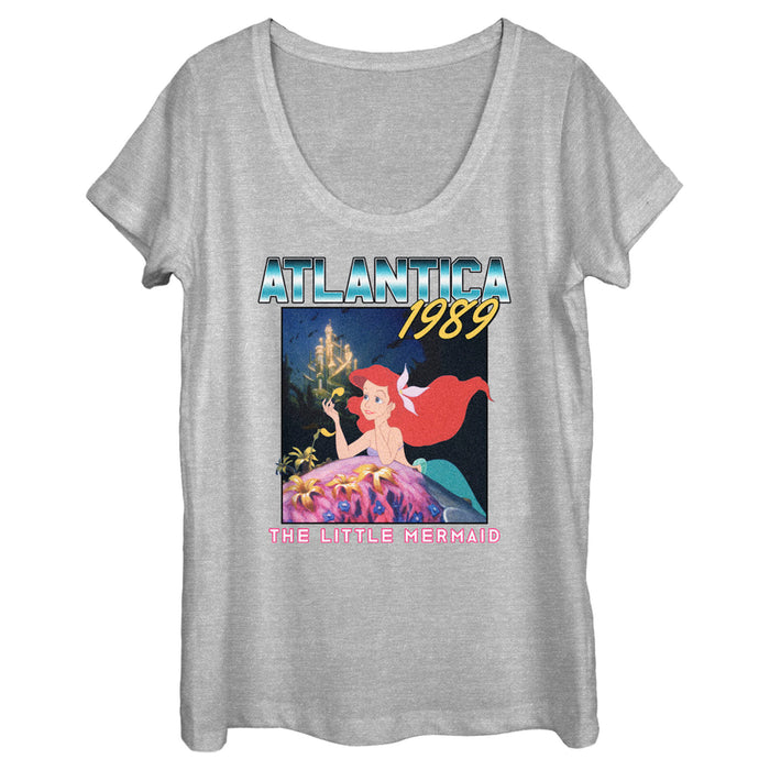 fifth sun Women's The Little Mermaid Ariel Atlantica 1989 Scoop Neck