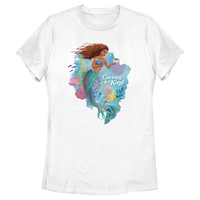 fifth sun Women's The Little Mermaid Ariel Curious & Kind T-Shirt