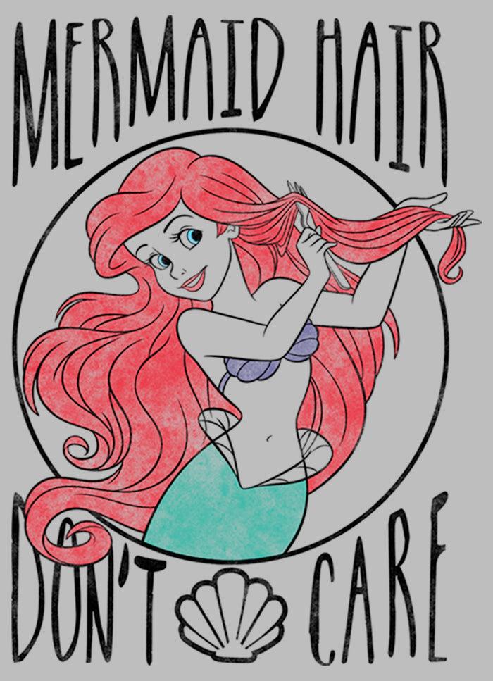 Fifth Sun Women's The Little Mermaid Ariel Hair Don't Care Scoop Neck