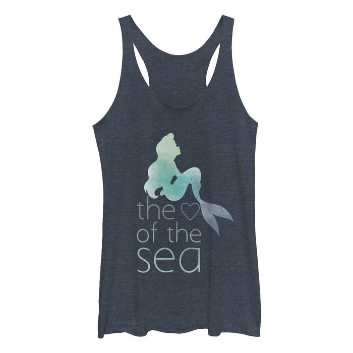 fifth sun Women's The Little Mermaid Ariel Heart of Sea Racerback Tank Top