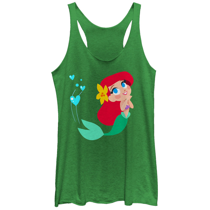 Fifth Sun Women's The Little Mermaid Ariel Love Racerback Tank Top