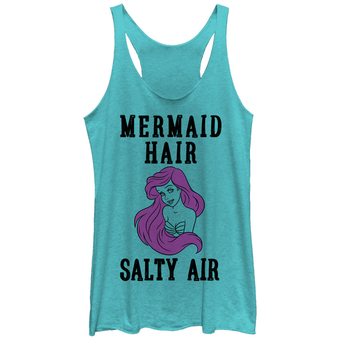 fifth sun Women's The Little Mermaid Ariel Mermaid Hair Racerback Tank Top